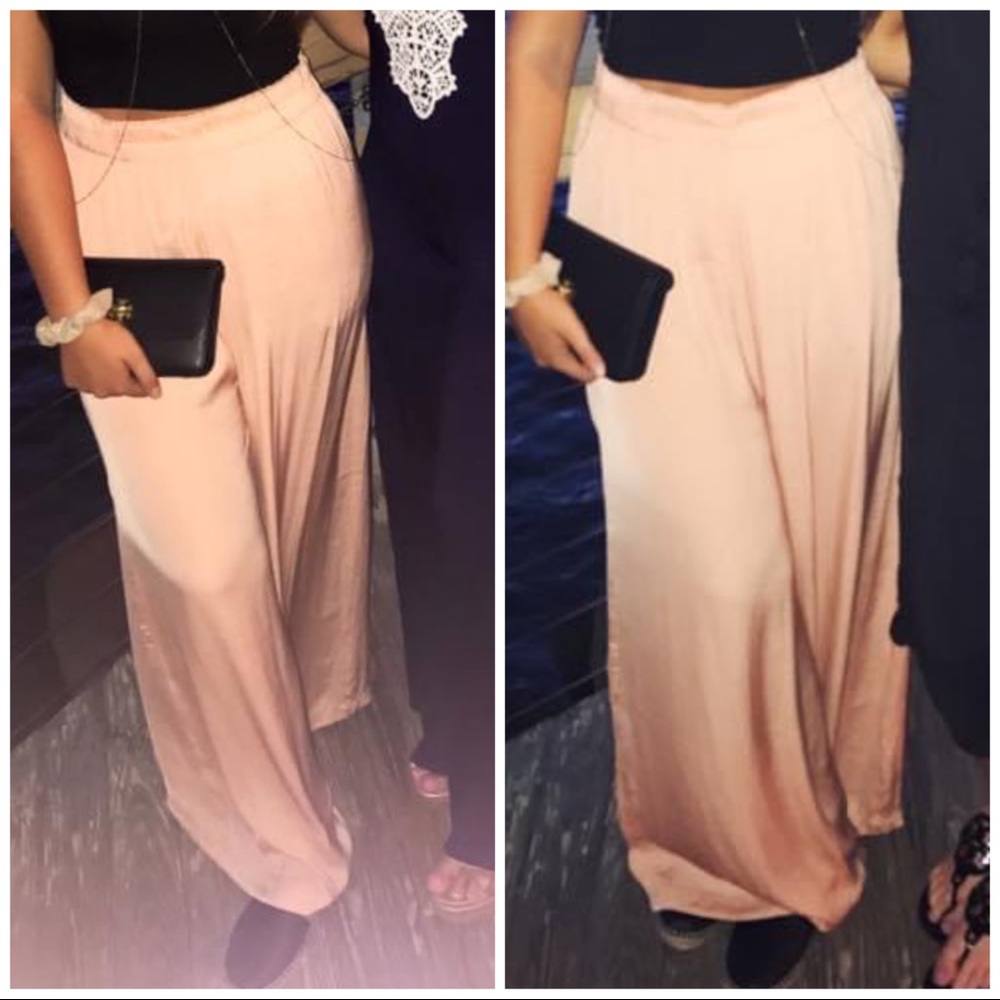 Kendall and Kylie Peach Wide Leg Pants